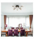 Janis Multi Arm Semi Flush Ceiling Lamp Matt Black 8x G9-6