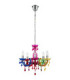 Cuimbra II Multi Colour Chandelier Chrome 5x E14-1