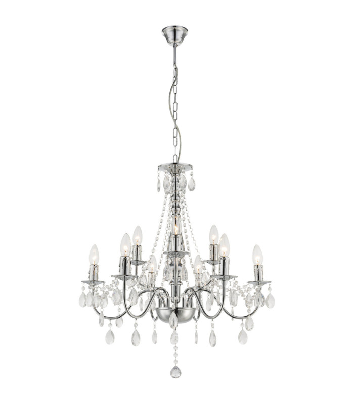 William Chandelier Chrome 9x E14-1