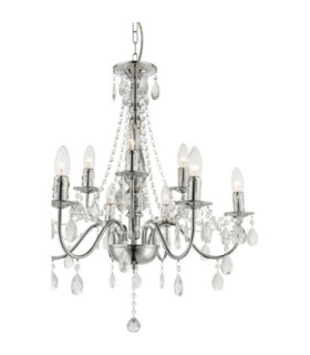 William Chandelier Chrome 9x E14-3