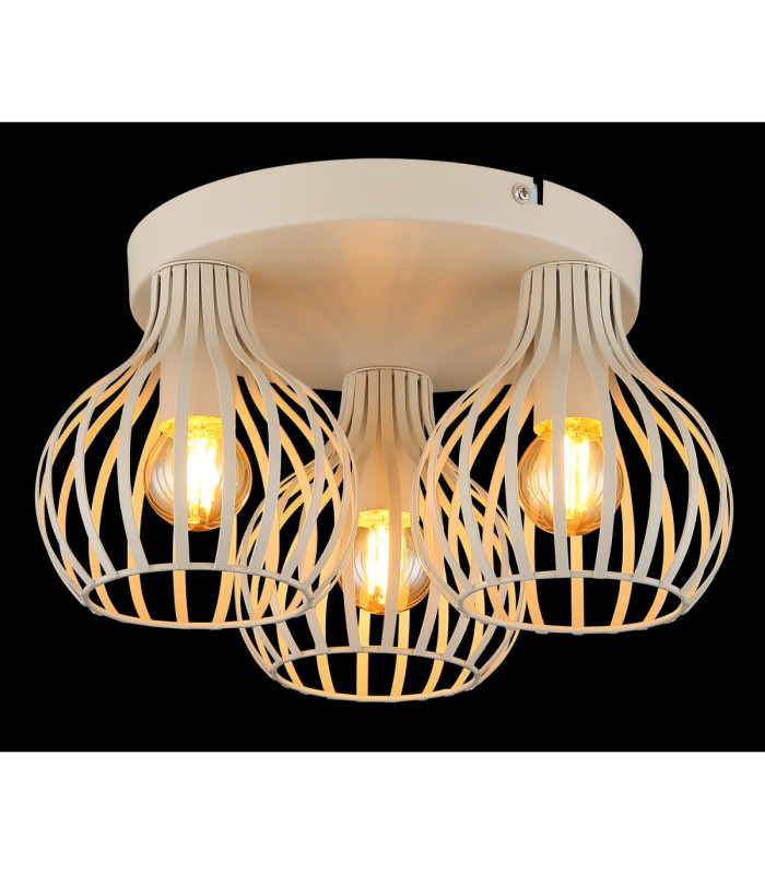 Mateo Semi Flush Ceiling Light Creme Colour  3x E14-3