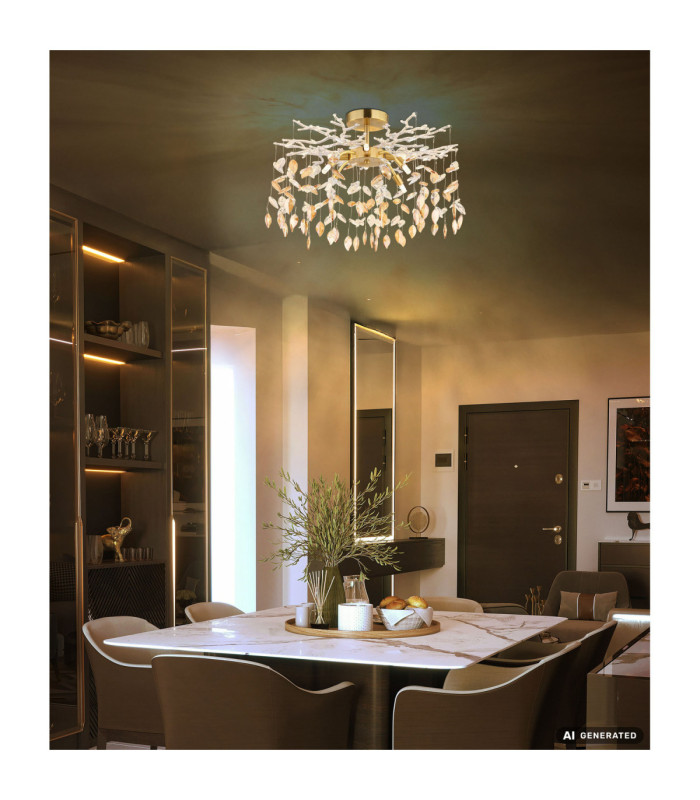 Danna Ceiling Light Matt Gold Colours 8x G9-6