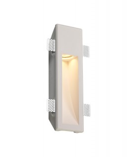 Medium Recessed Marker Wall Lamp, 1 x GU10, White Paintable Gypsum, Cut Out: L:353mmxW:103mm - 1