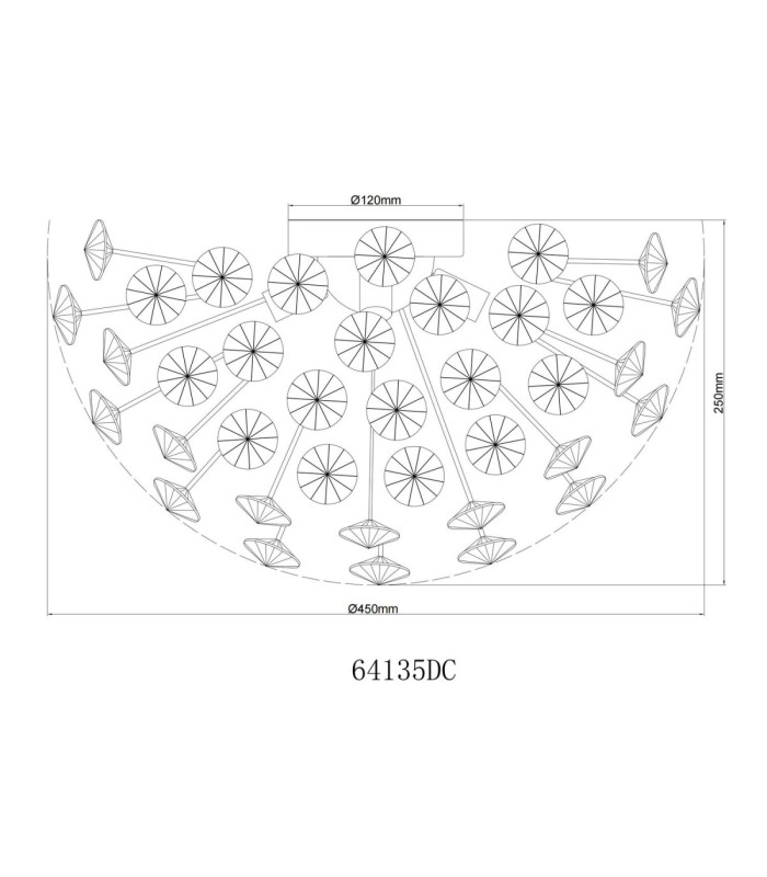 Katrina Ceiling Light Chrome 4x G9 3000K-6
