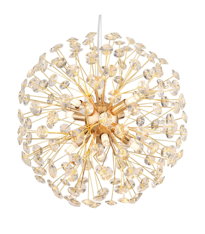 Katrina Pendant Ceiling Light Gold Colours 8x G9 3000K-3