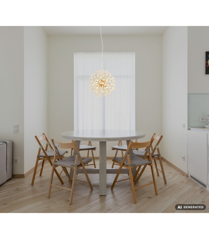 Katrina Pendant Ceiling Light Gold Colours 8x G9 3000K-5