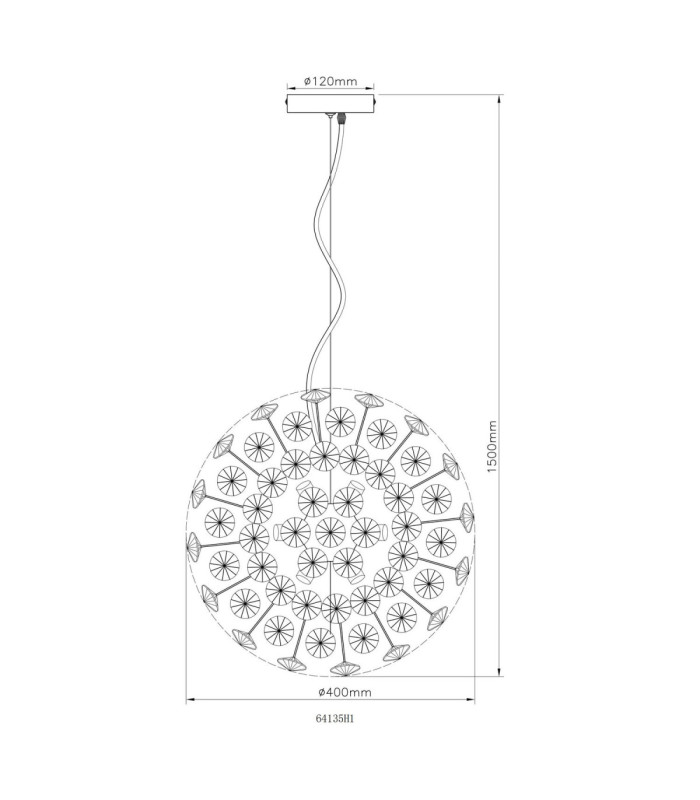 Katrina Pendant Ceiling Light Gold Colours 8x G9 3000K-6