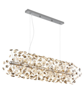 Katrina Bar Pendant Ceiling Light Chrome 12x G9 3000K-1