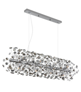 Katrina Bar Pendant Ceiling Light Chrome 12x G9 3000K-2