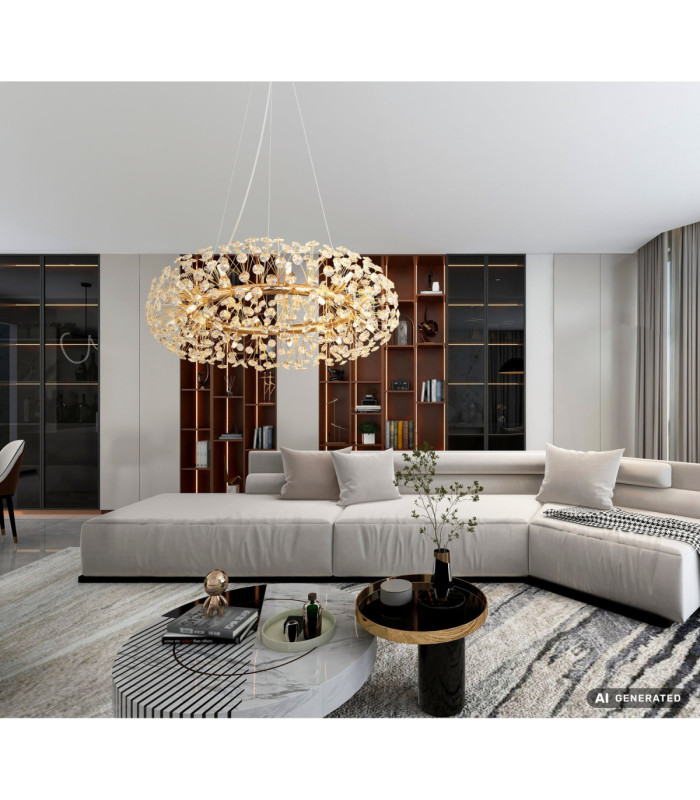 Katrina Pendant Ceiling Light Gold Colours 20x G9 3000K-4