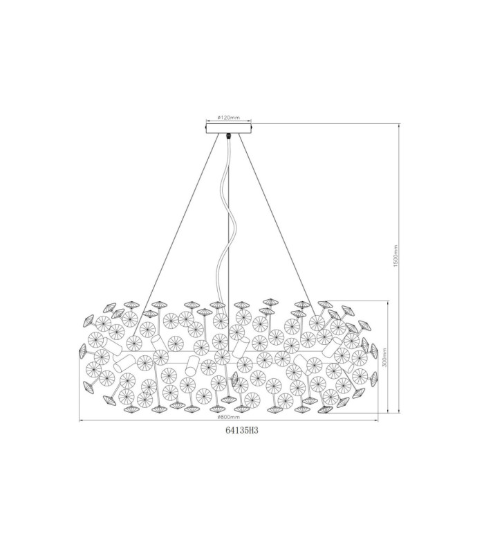 Katrina Pendant Ceiling Light Gold Colours 20x G9 3000K-5