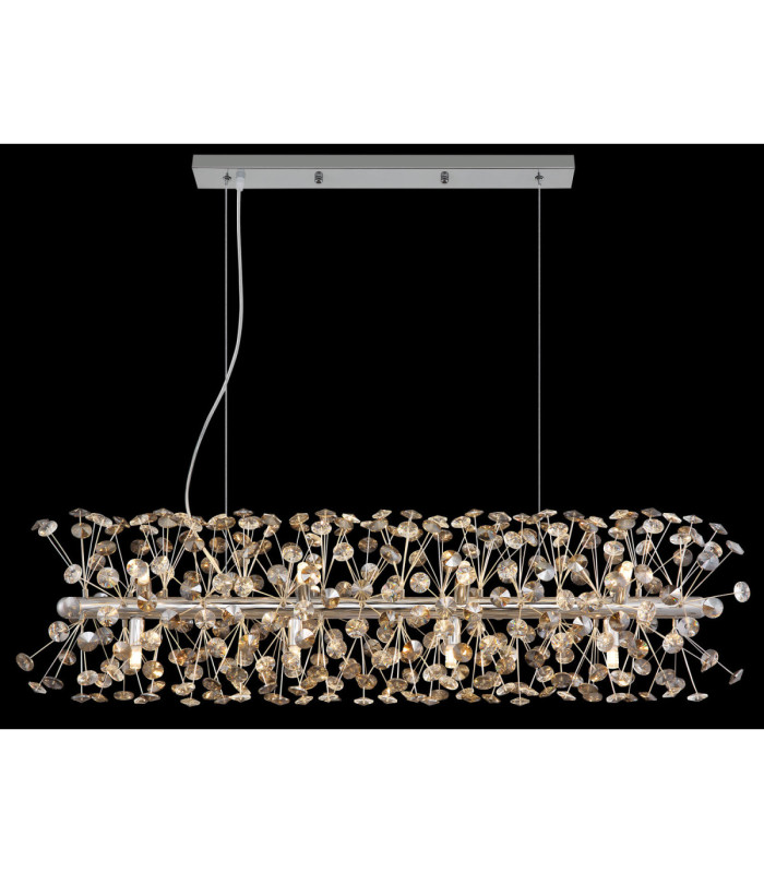 Katrina Bar Pendant Ceiling Light Chrome 12x G9 3000K-5