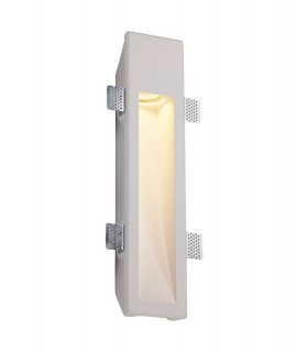 Large Recessed Marker Wall Lamp, 1 x GU10, White Paintable Gypsum, Cut Out: L:453mmxW:103mm - 1