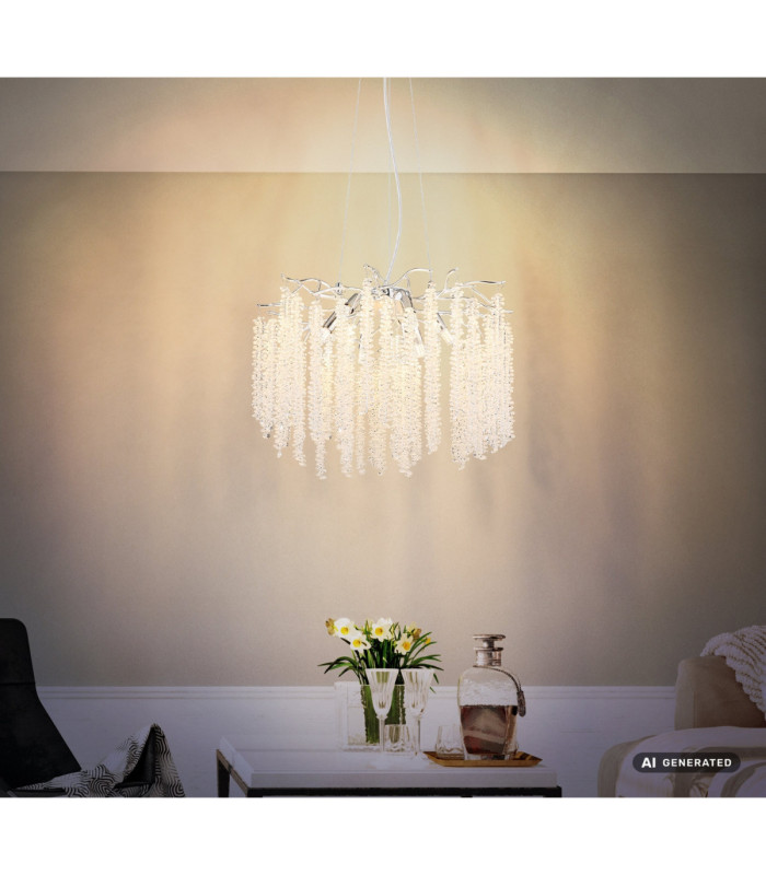 Laverne Pendant Ceiling Light Chrome 6x G9-7