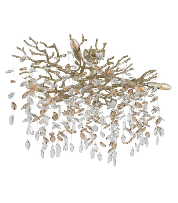 Queena Ceiling Light Matt Gold Colours 7x E14-2