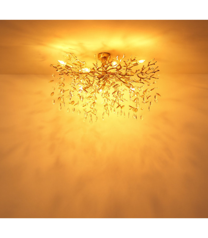 Queena Ceiling Light Matt Gold Colours 7x E14-6