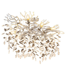 Queena Ceiling Light Matt Silver Colour  7x E14-1