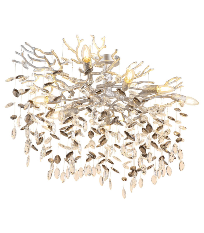 Queena Ceiling Light Matt Silver Colour  7x E14-1