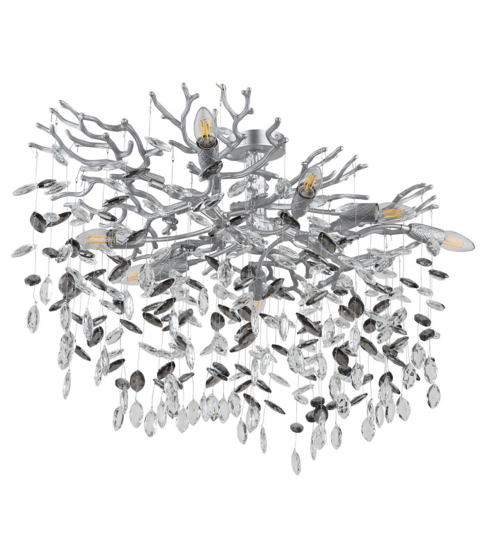 Queena Ceiling Light Matt Silver Colour  7x E14-2