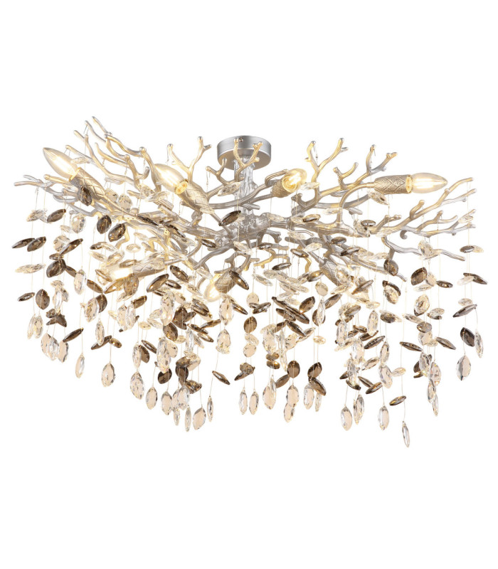 Queena Ceiling Light Matt Silver Colour  7x E14-3