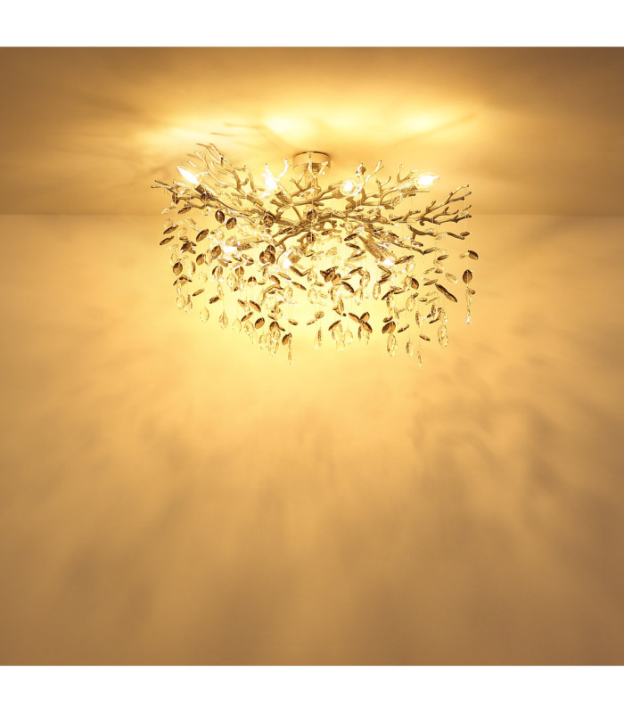Queena Ceiling Light Matt Silver Colour  7x E14-6