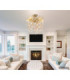Queena Ceiling Light Matt Gold Colours 6x E14-5