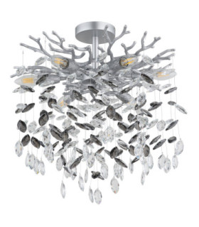 Queena Ceiling Light Matt Silver Colour  6x E14-2