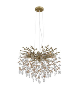 Queena Pendant Ceiling Light Matt Gold Colours 8x E14-2