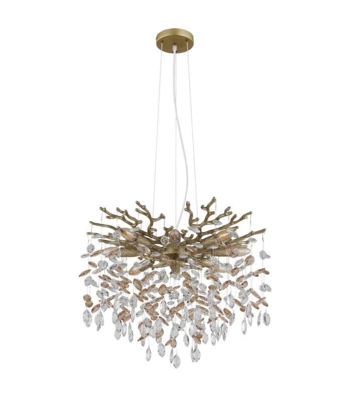 Queena Pendant Ceiling Light Matt Gold Colours 8x E14-2