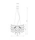 Queena Pendant Ceiling Light Matt Silver Colour  8x E14-6