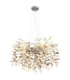 Queena Pendant Ceiling Light Matt Silver Colour  10x E14-1