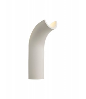 Uplighter Wall Lamp, 1 x 4.5W LED, 3000K, 275lm, White Paintable Gypsum - 1