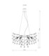 Queena Pendant Ceiling Light Matt Silver Colour  10x E14-6