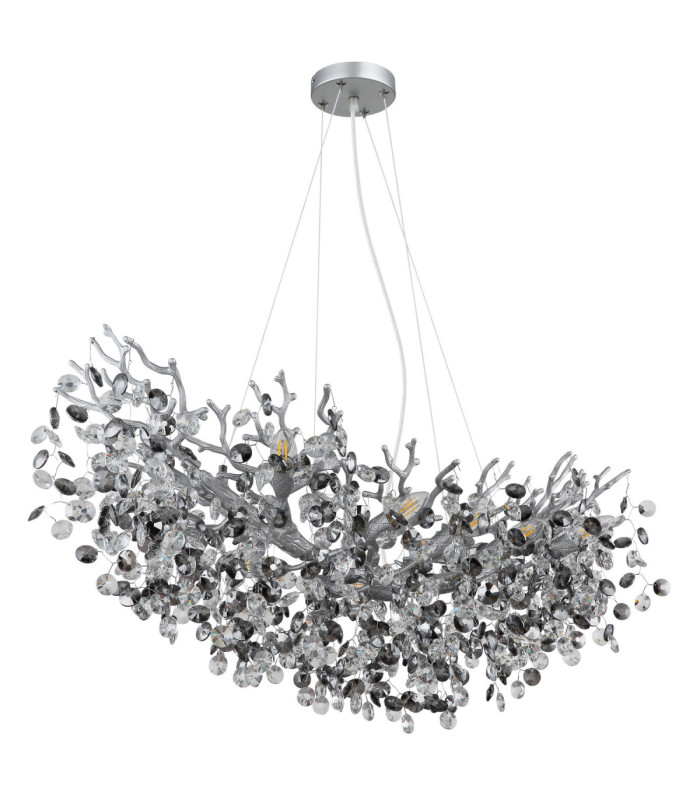 Queena Bar Pendant Ceiling Light Matt Silver Colour  10x E14-2