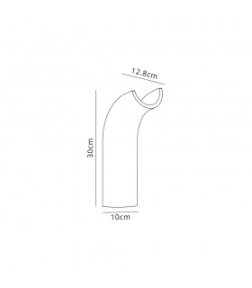 Uplighter Wall Lamp, 1 x 4.5W LED, 3000K, 275lm, White Paintable Gypsum - 2