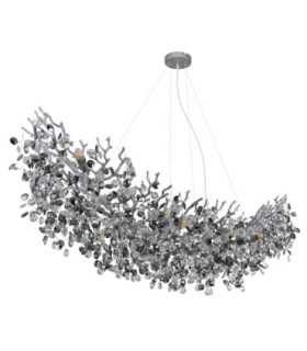 Queena Pendant Ceiling Light Matt Silver Colour  16x E14-2