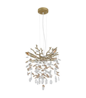 Queena Pendant Ceiling Light Matt Gold Colours 4x E14-2