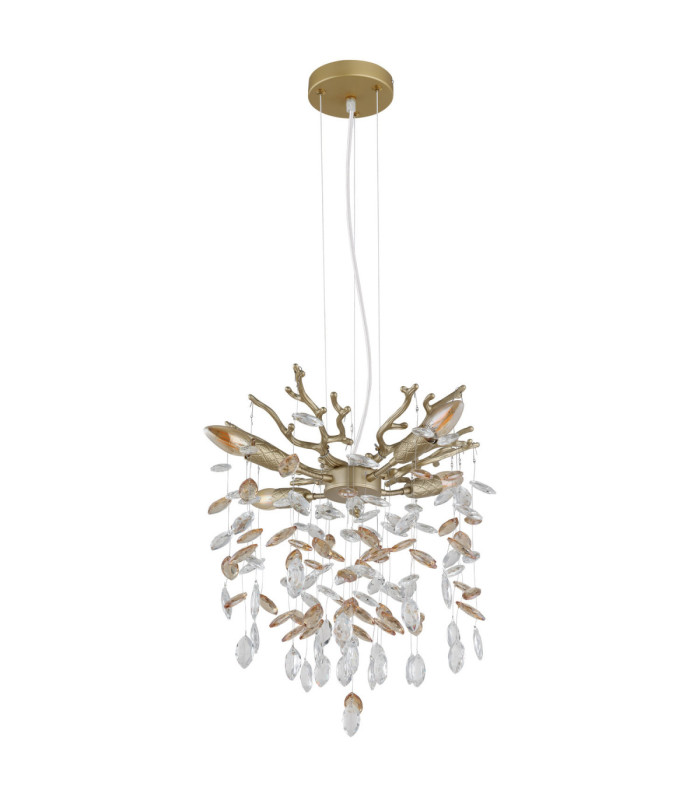 Queena Pendant Ceiling Light Matt Gold Colours 4x E14-2