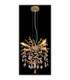 Queena Pendant Ceiling Light Matt Gold Colours 4x E14-4
