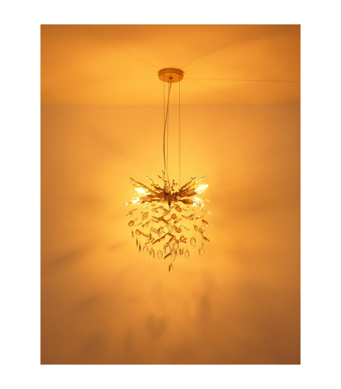 Queena Pendant Ceiling Light Matt Gold Colours 4x E14-5