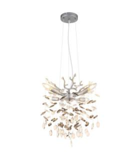 Queena Pendant Ceiling Light Matt Silver Colour  4x E14-1