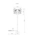 Queena Glass Floor Lamp Matt Silver Colour  5x E14-8