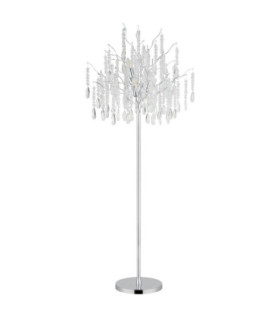 Kinga Glass Floor Lamp Matt Silver Colour  5x E14-2