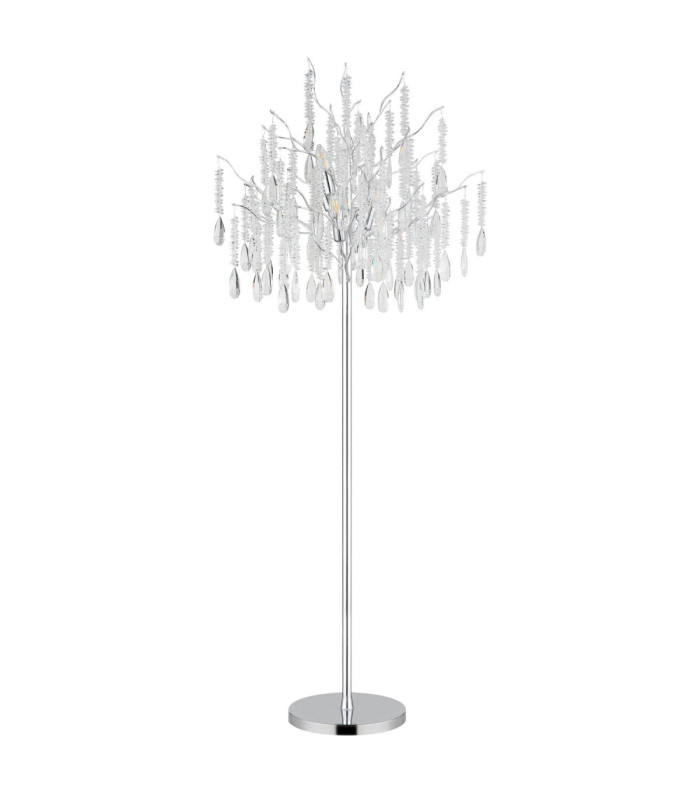 Kinga Glass Floor Lamp Matt Silver Colour  5x E14-2
