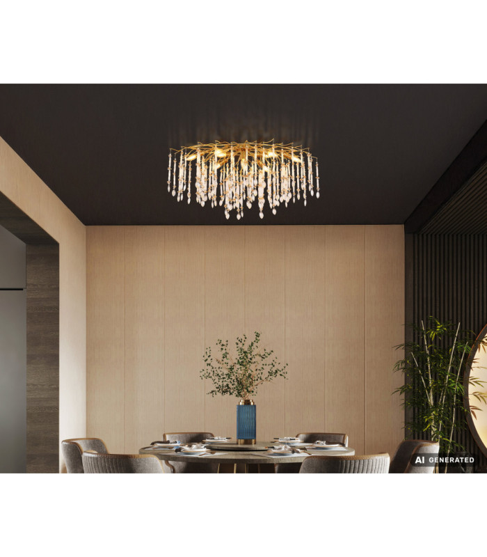 Gloria Ceiling Light Matt Gold Colours 10x E14-7
