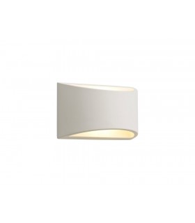 Rectangular Wall Lamp, 1 x G9, White Paintable Gypsum - 1