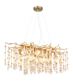 Gloria Pendant Ceiling Light Matt Gold Colours 10x E14-1