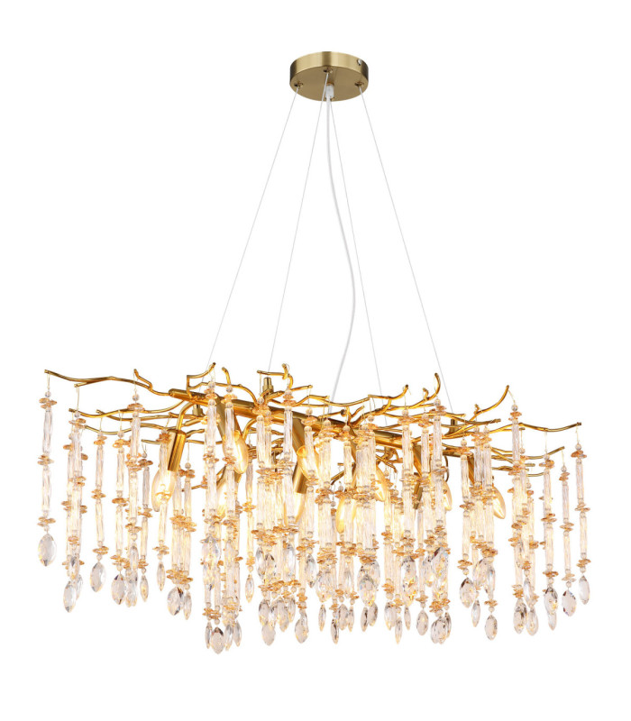 Gloria Pendant Ceiling Light Matt Gold Colours 10x E14-1