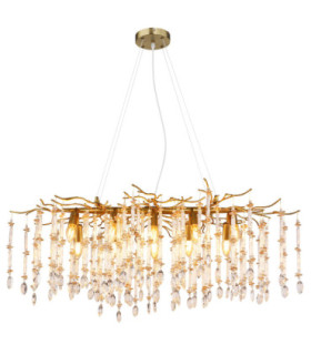 Gloria Pendant Ceiling Light Matt Gold Colours 10x E14-3
