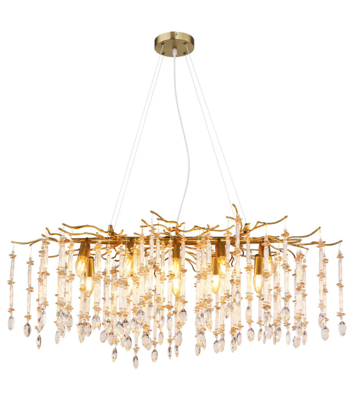 Gloria Pendant Ceiling Light Matt Gold Colours 10x E14-3